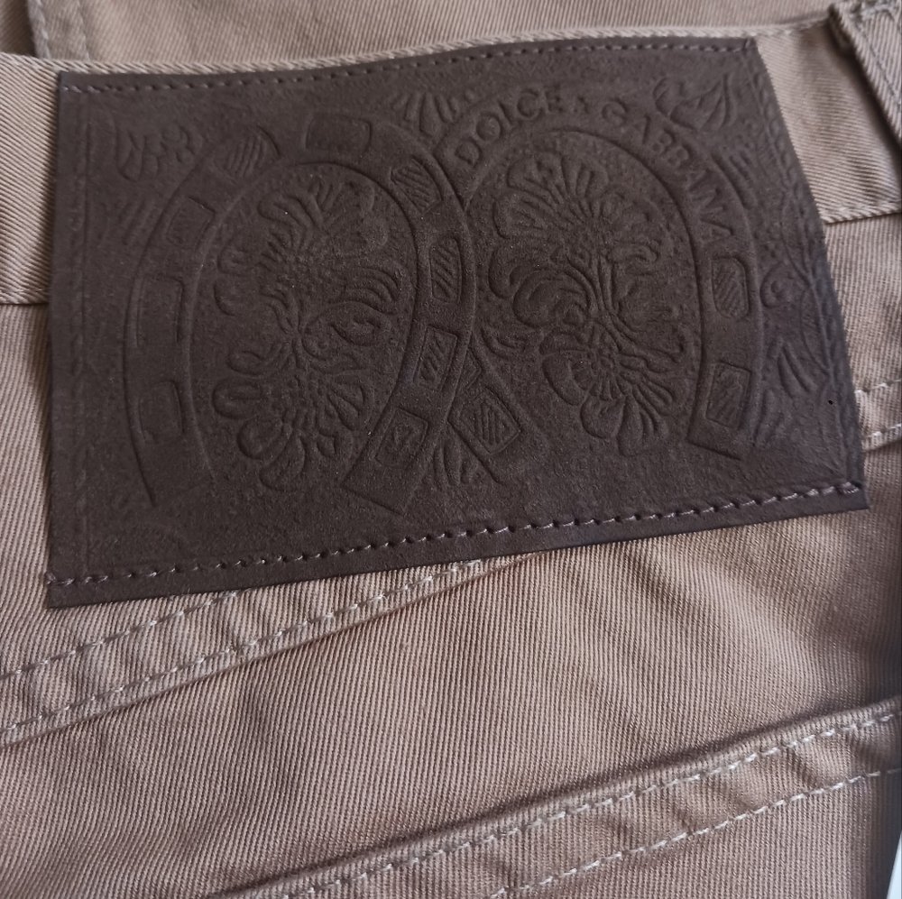 NWT Dolce & Gabbana Cotton Camel Pants Tag Size 48,  EU Size 34" x 34" - Picture 4 of 9